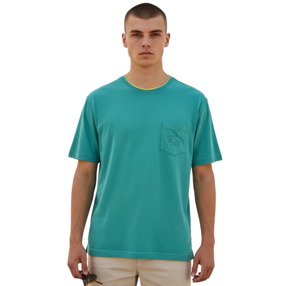 Tommy Bahama Mens Relax Tee Shirt Turquoise Pima Cotton Sz S Preppy Cruise Beach